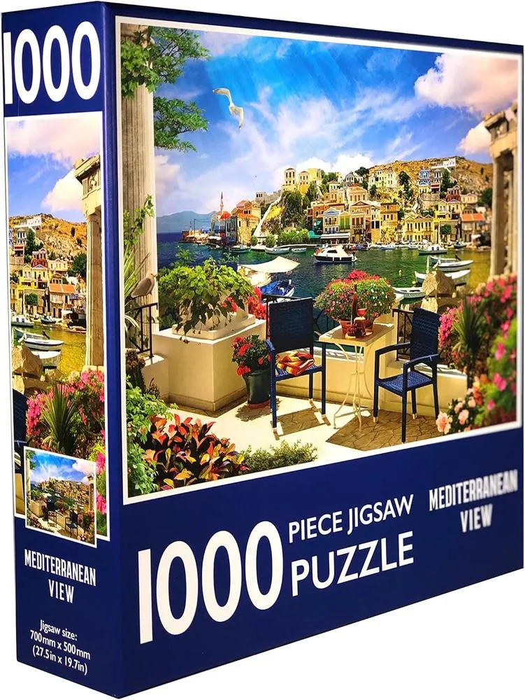 1000-Piece Jigsaw Puzzle, Mediterranean View