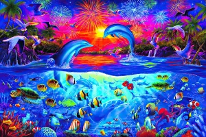 A Dolphin's Paradise Ocean Puzzle For Adults And Kids | 1000 Piece Jigsaw Puzzle