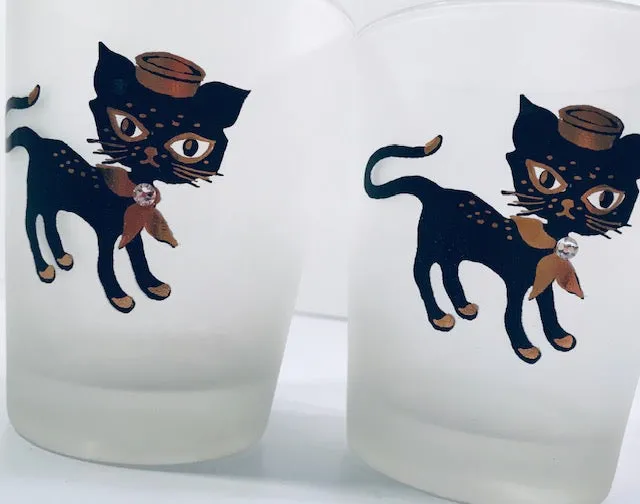 Amaida Amour Hipster Siamese Male Kitten Double Old Fashion Glasses (Set of 4)