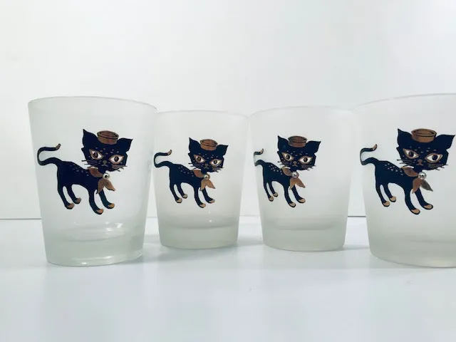 Amaida Amour Hipster Siamese Male Kitten Double Old Fashion Glasses (Set of 4)