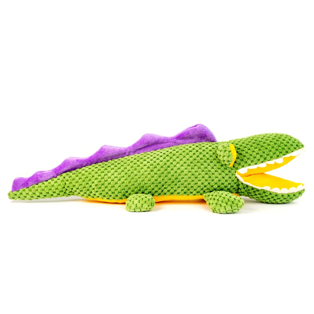 Barkbutler Aly The Gator Plush Toy for Dogs | For Medium Chewers (Green)