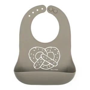 Bella Tunno Silicone Wonder Bib - Pretzel Cart in Taupe