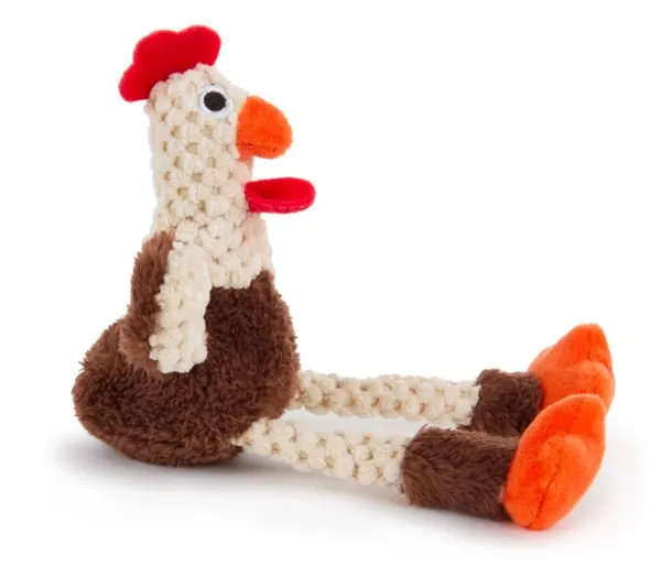 Brown Skinny Rooster Dog Toy