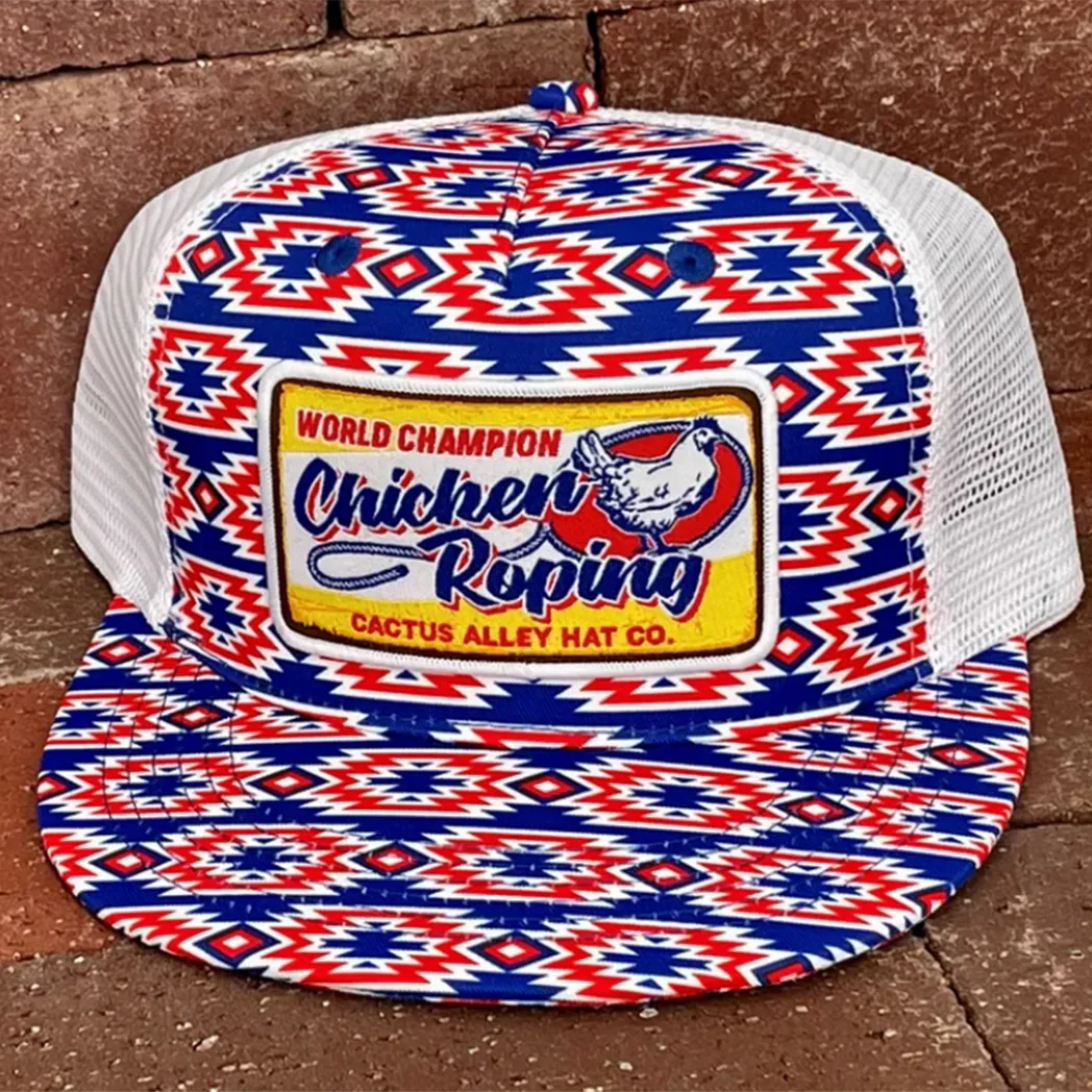 Cactus Alley Chicken Roping Aztec Cap