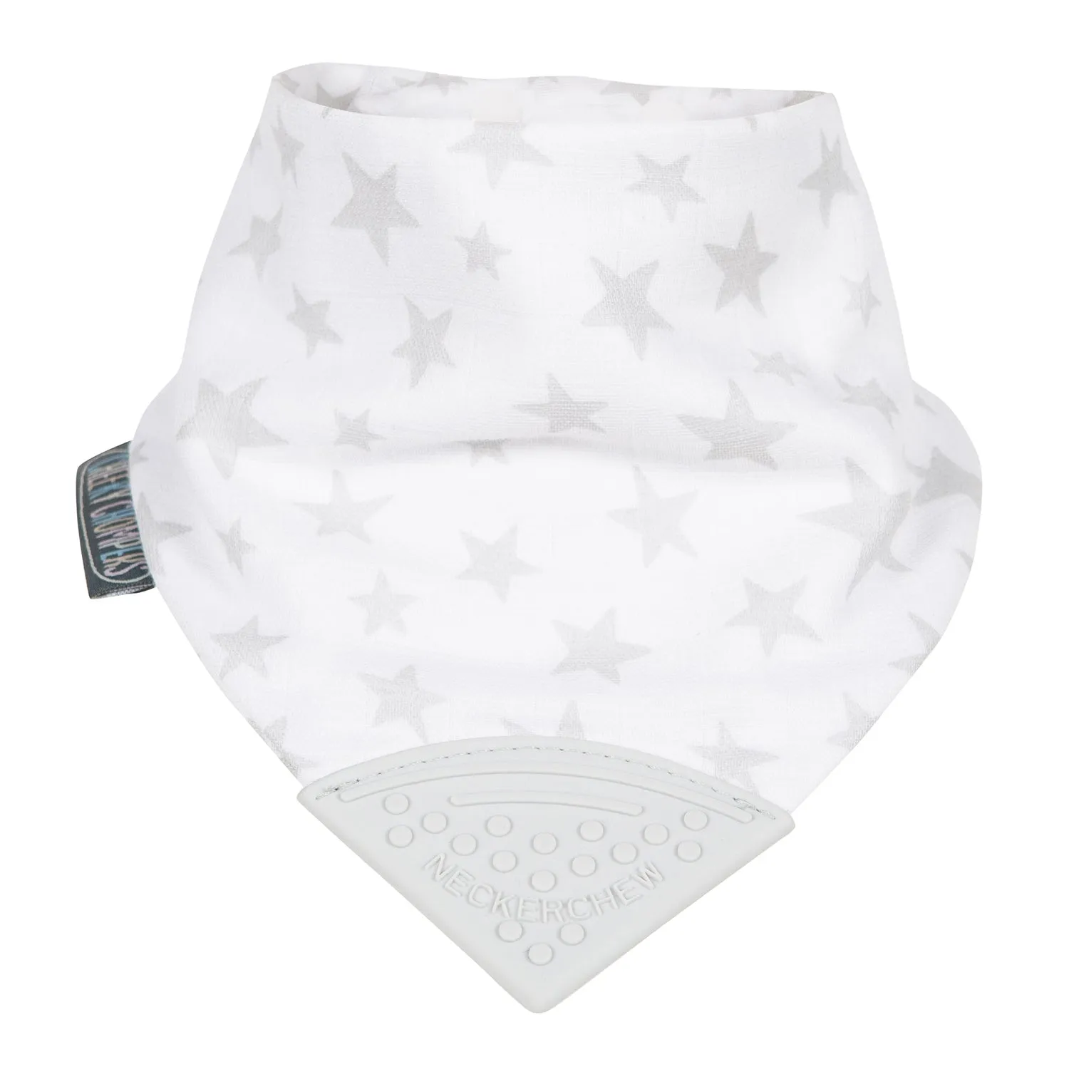 Cheeky Chompers Muslin Neckerchew Silver Stars