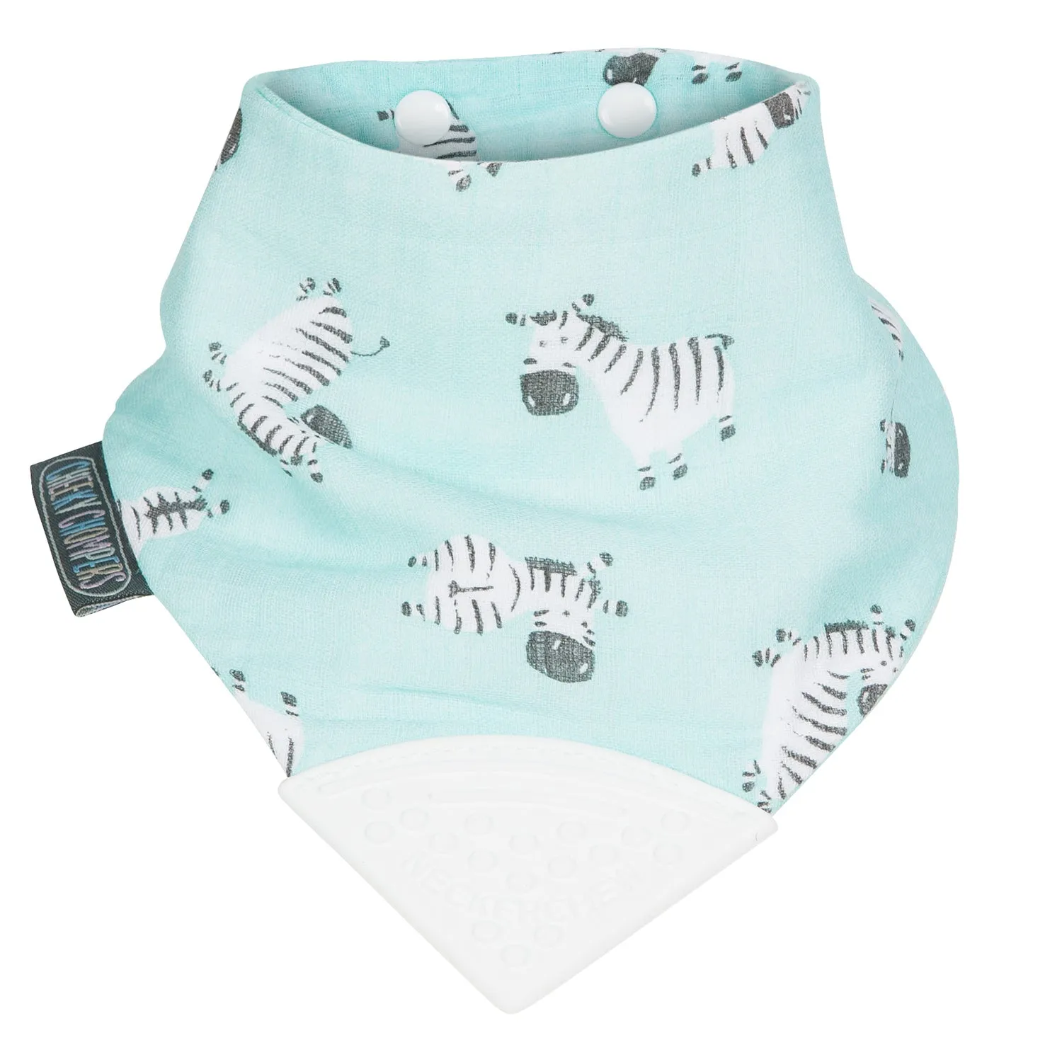 Cheeky Chompers Muslin Neckerchew Zebra Dreams