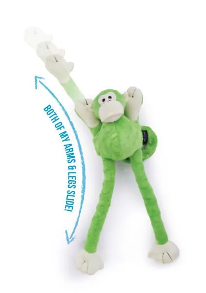 Crazy Tugs Green Monkey Dog Toy, Large