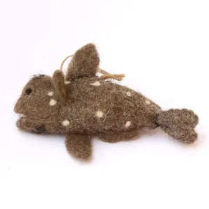 De Kulture Handmade Premium Wool Felt Hanging Fish Eco Friendly Needle Felted Ornament Stuffed Decorative Showpiece Ideal for Home Office Party Decoration Holiday Décor, 2x4x2.5  (LWH) Inches