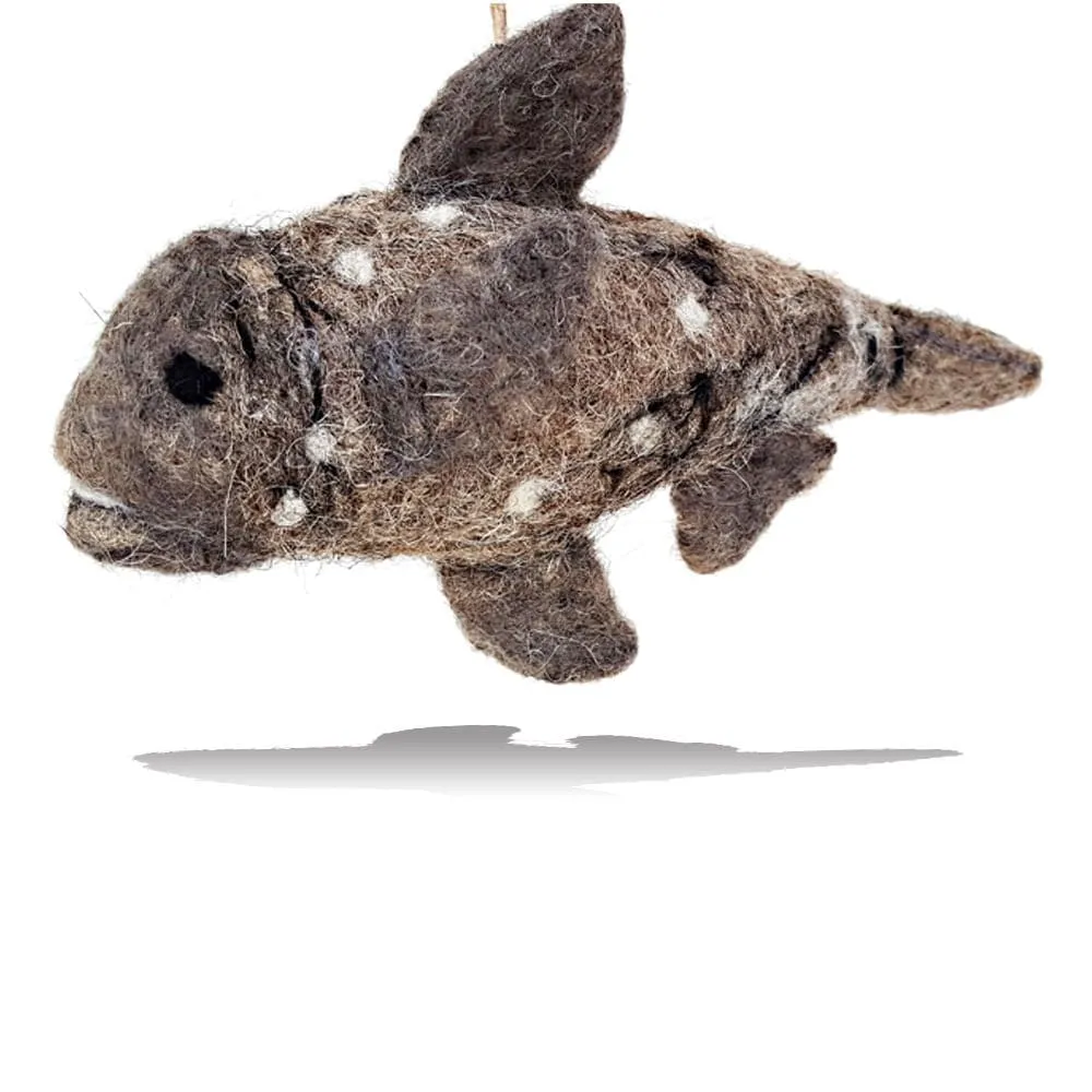 De Kulture Handmade Premium Wool Felt Hanging Fish Eco Friendly Needle Felted Ornament Stuffed Decorative Showpiece Ideal for Home Office Party Decoration Holiday Décor, 2x4x2.5  (LWH) Inches