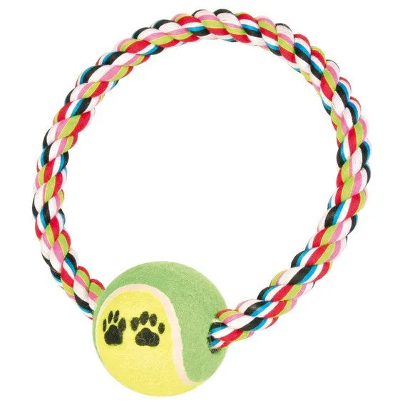 Denta Fun Rope Ring with Tennis Ball