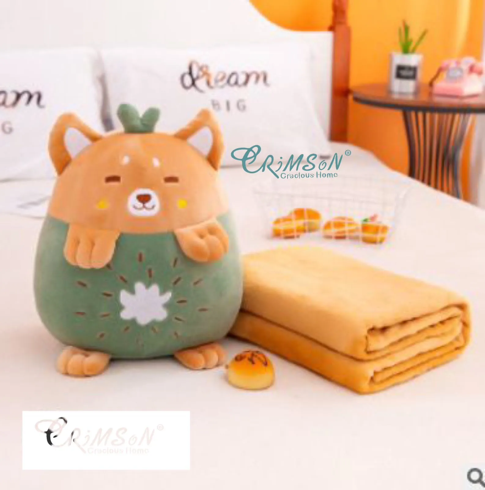 Designer  Crimson Toy Cum Blanket For Kids-GIRI001TKA