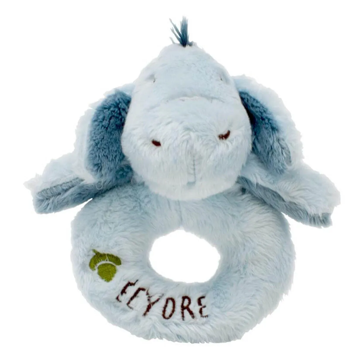 Disney Classic Pooh Hundred Acre Wood Eeyore Ring Rattle Soft Toy