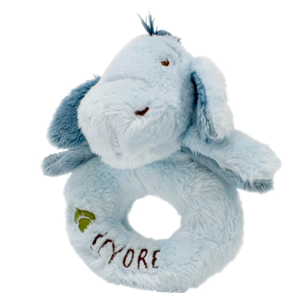 Disney Classic Pooh Hundred Acre Wood Eeyore Ring Rattle Soft Toy