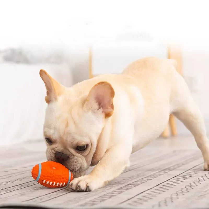 Dog Chew Toy Rugby Sound Training Ball