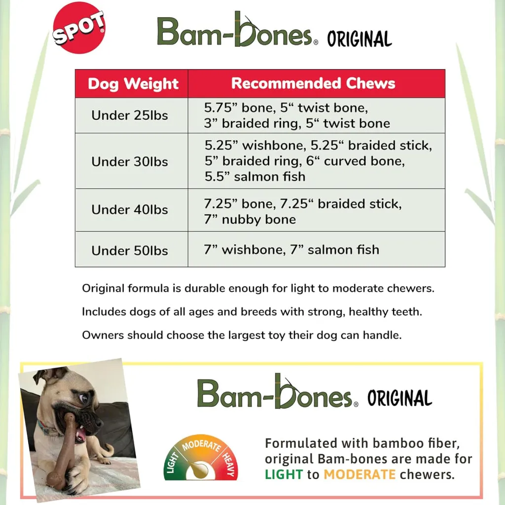 Ethical Bambone Wish Bone Bacon Toy For Dog (5.25")