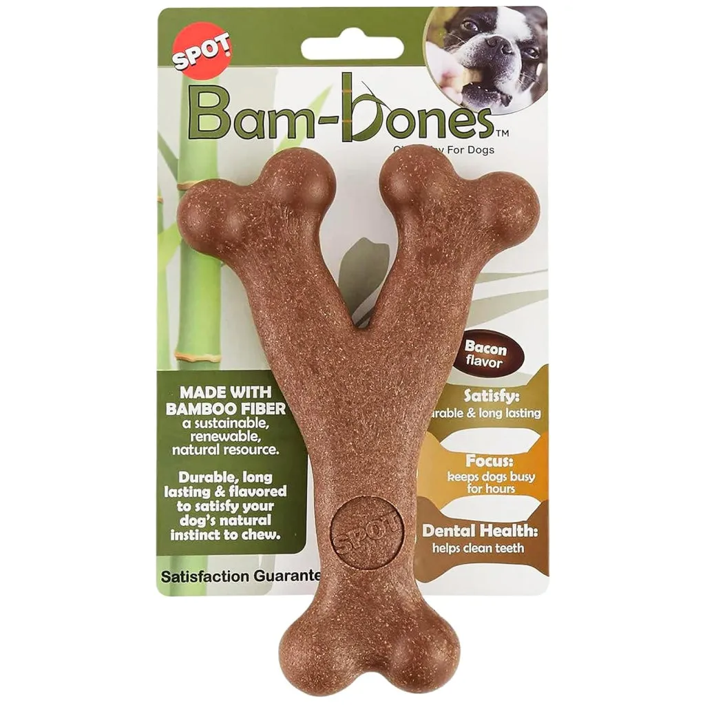 Ethical Bambone Wish Bone Bacon Toy For Dog (5.25")