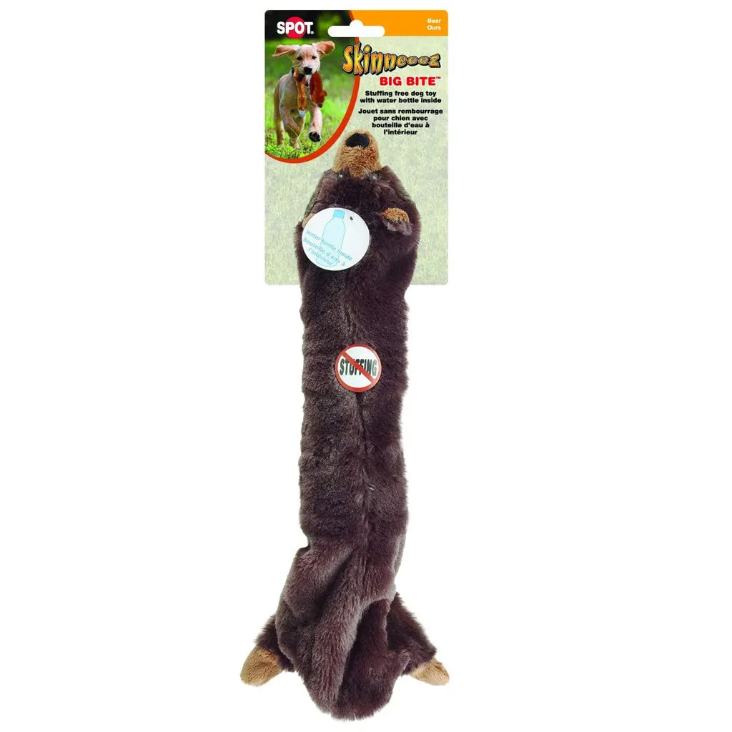 Ethical Pet Skinneeez Big Bite Bear Stuffing-Free Plush Dog Toy, assorted colors (17")