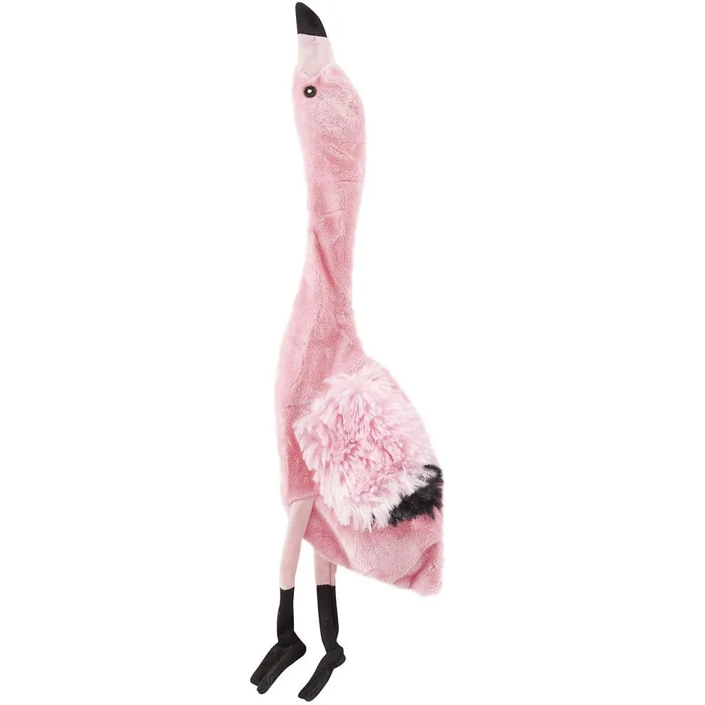 Ethical Pet Skinneeez Exotic Series Pink Flamingo Stuffing-Free Plush Dog Toy