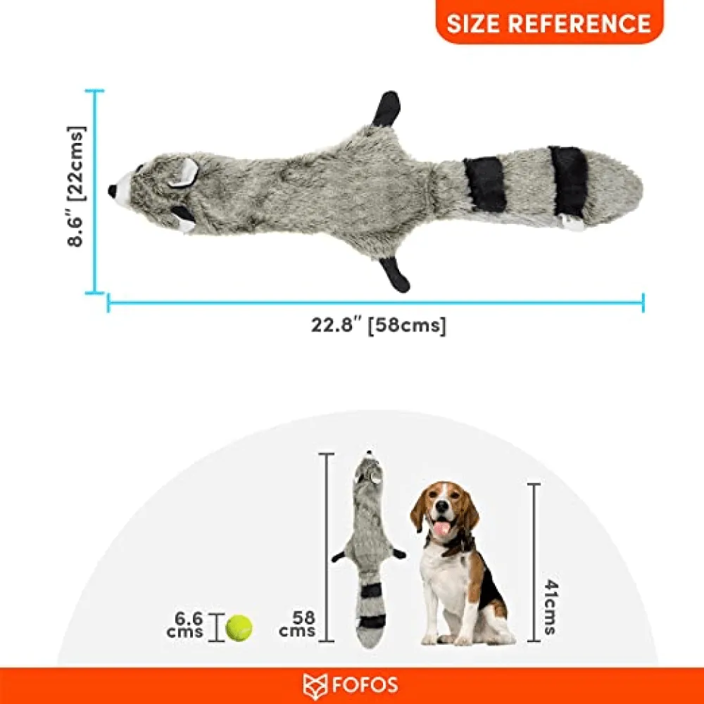 Fofos Skinneez Raccoon Toy for Dogs