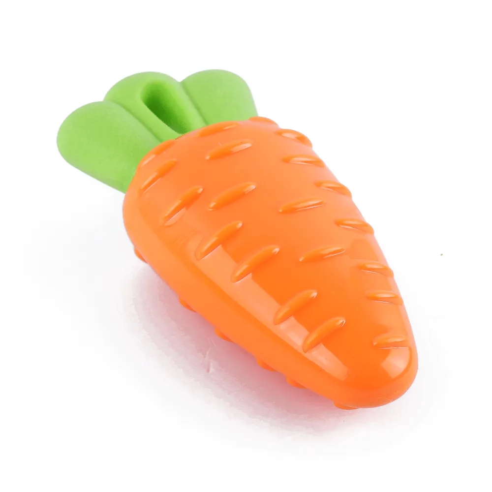 Fofos Vegi Bites Carrot Squeaky and Trixie Be Nordic Rope with Woven in Ball Toy for Dogs Combo