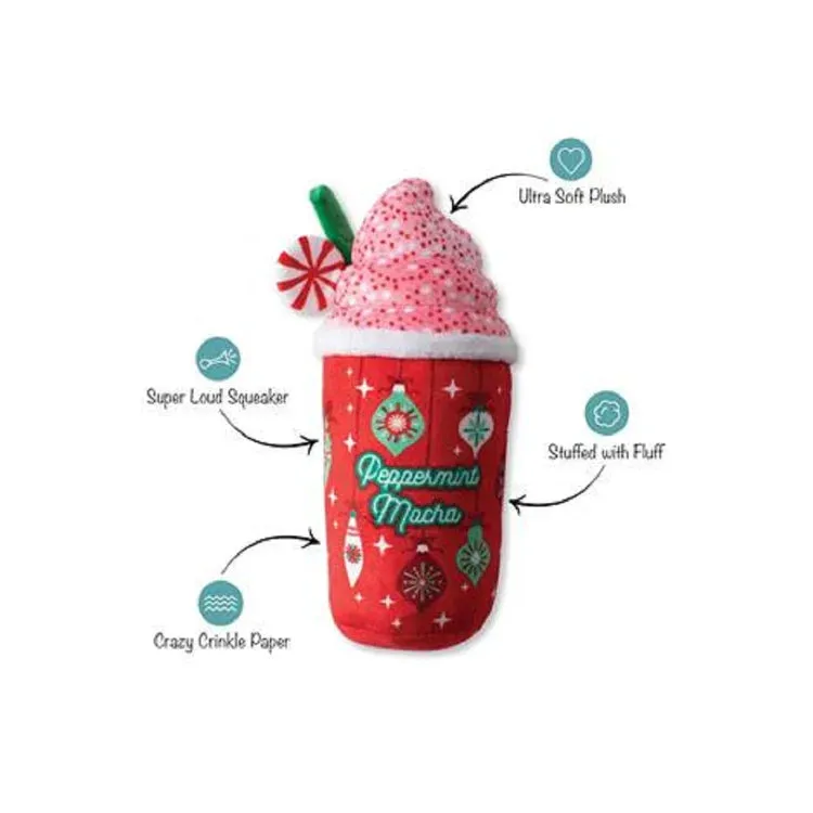 Fringe Dog Toy Holiday Peppermint Mocha