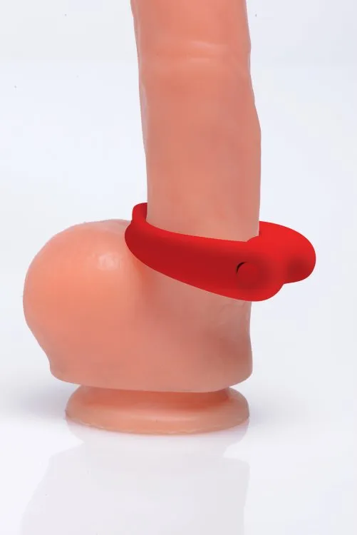 Frisky ''Heart On'' Vibe Cock Ring -Red