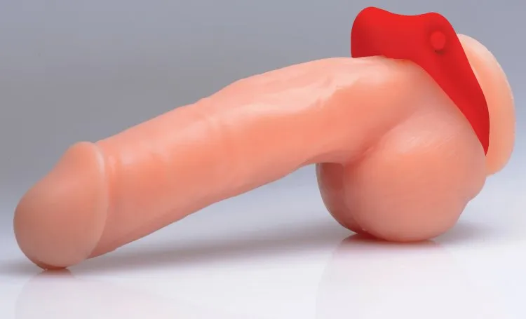 Frisky ''Heart On'' Vibe Cock Ring -Red