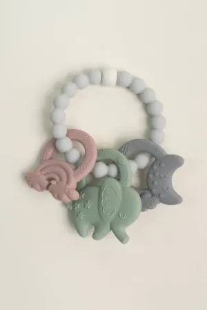 Green Elephant Teething Ring