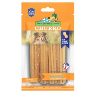 Himalayan Dog Chew Churro Dog Treats (Peanut Butter) 4oz