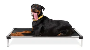 K9 Ballistics Chew Proof Elevated Dog Bed XL - Chewproof - Aluminum - Ripstop Ballistic Fabric - Indestructible, Heavy Duty - Fits Inside X-Large Crates 47"x29", Obsidian Black