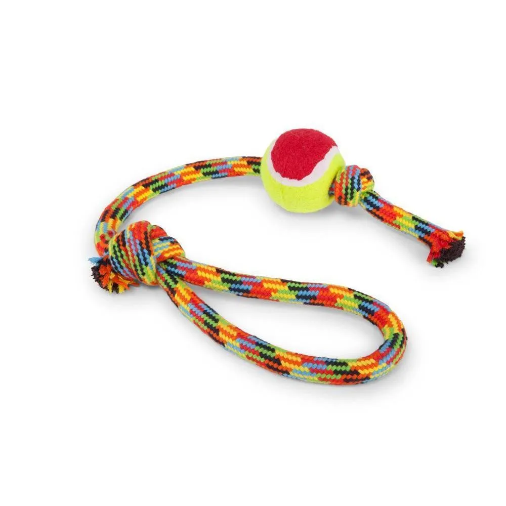 Kazoo Braided Rope Sling Tennis Ball Large Dog Toy^^^