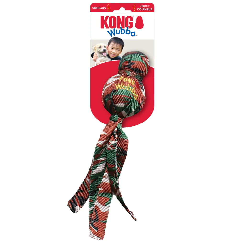 Kong Camo Wubba Toy For Dogs (color varies)