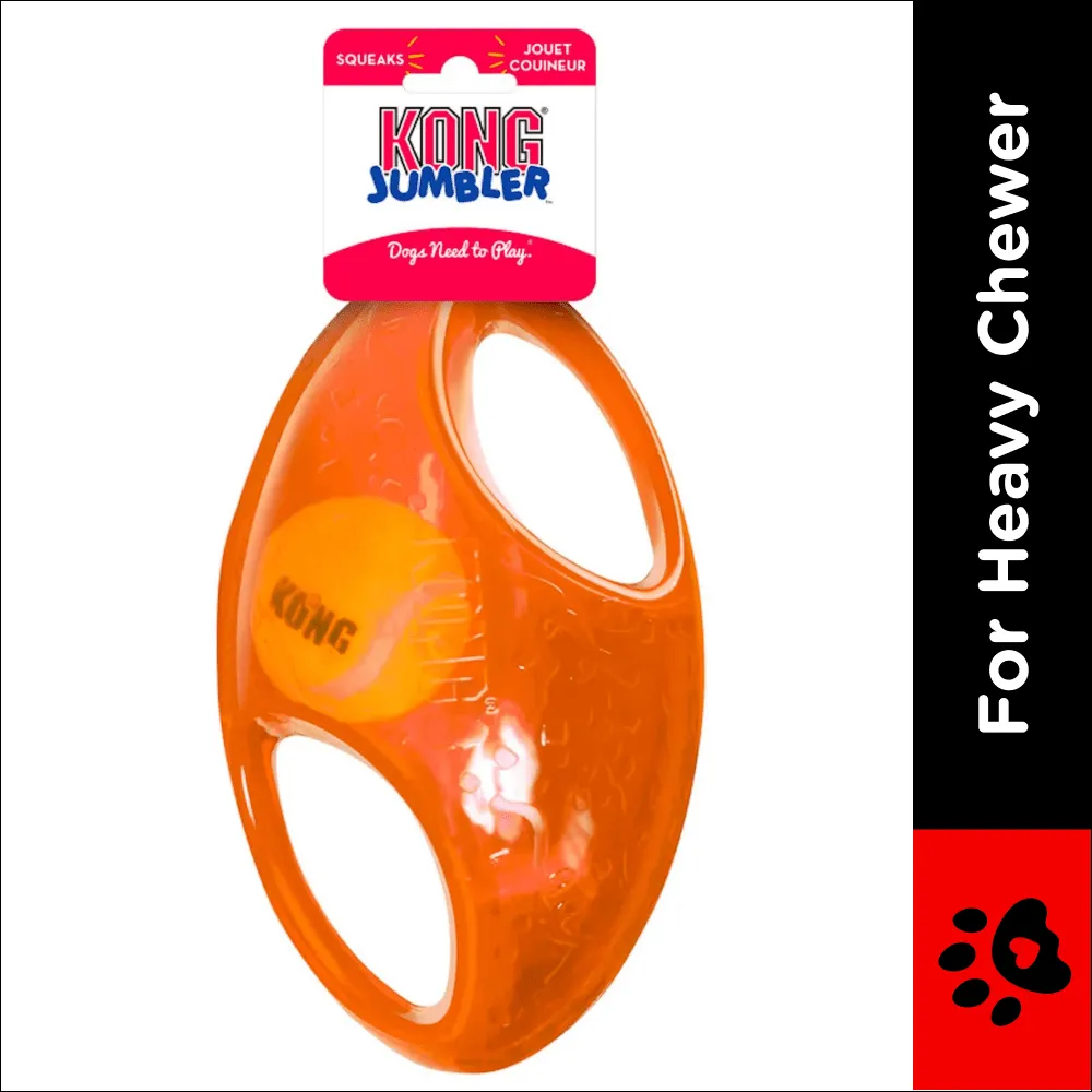 Kong Jumbler Football Toy for Dogs (Orange)