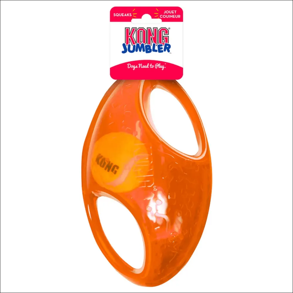 Kong Jumbler Football Toy for Dogs (Orange)