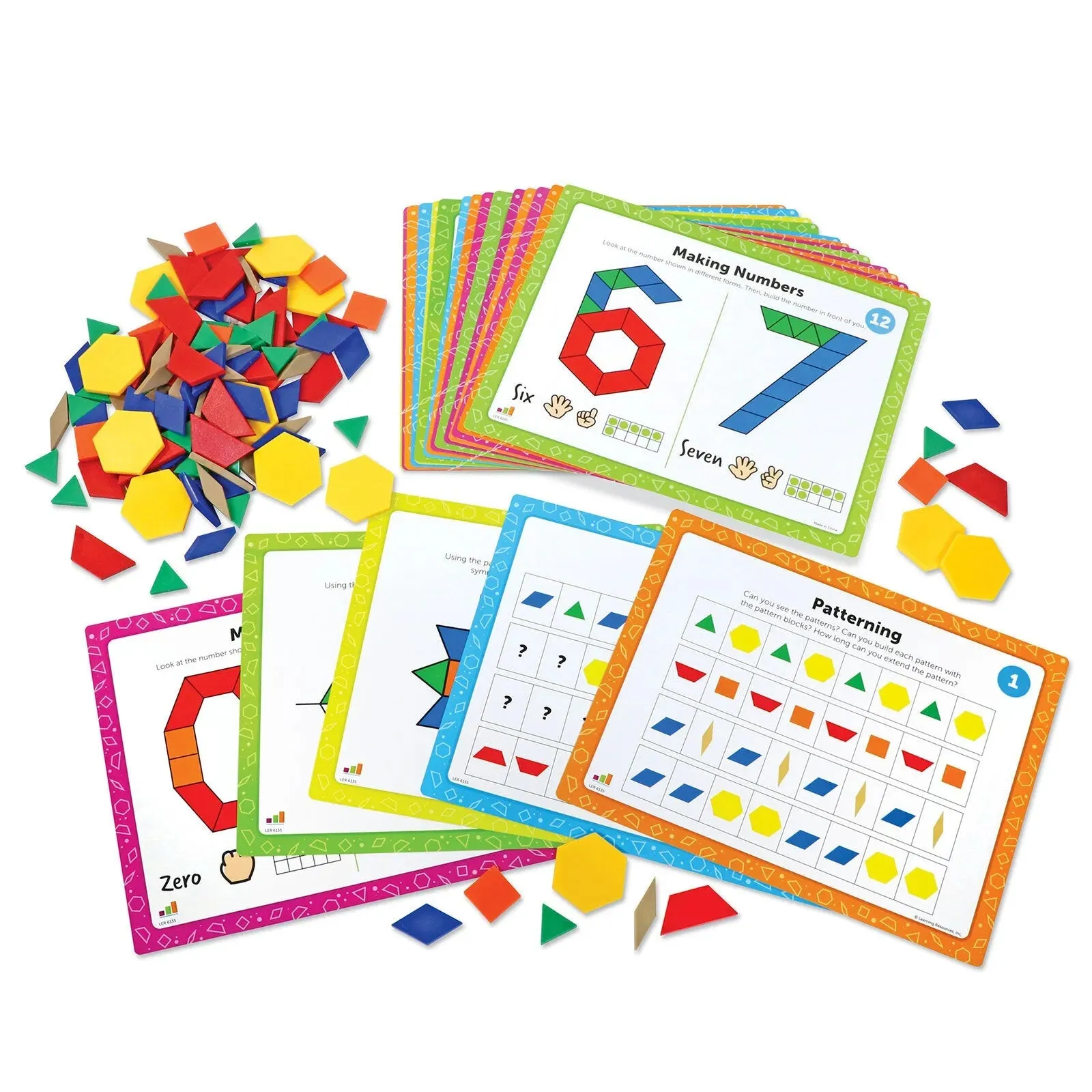 Learning Resources Pattern Block Math Activity Set