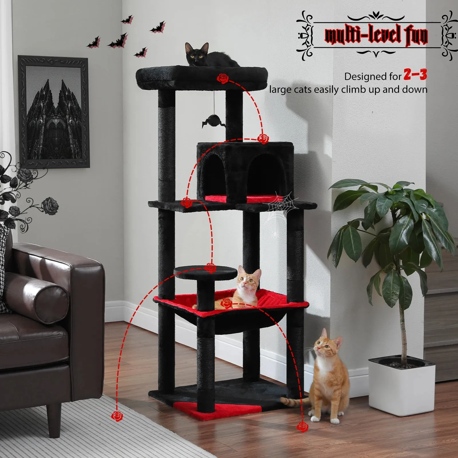 Multi-Level Cat Tree with Condo and Scratching Posts