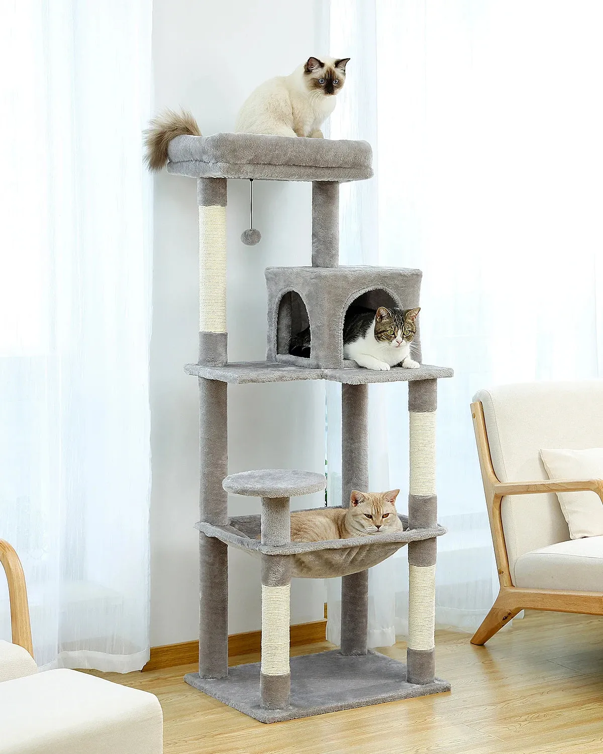 Multi-Level Cat Tree with Condo and Scratching Posts