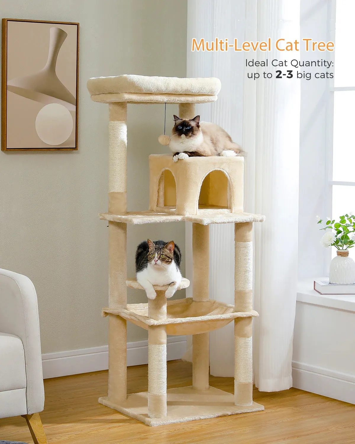 Multi-Level Cat Tree with Condo and Scratching Posts