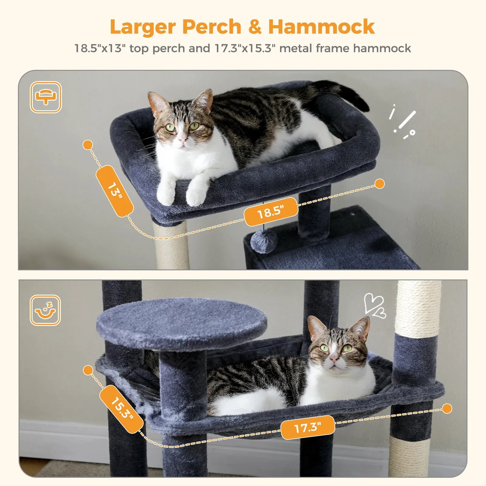 Multi-Level Cat Tree with Condo and Scratching Posts