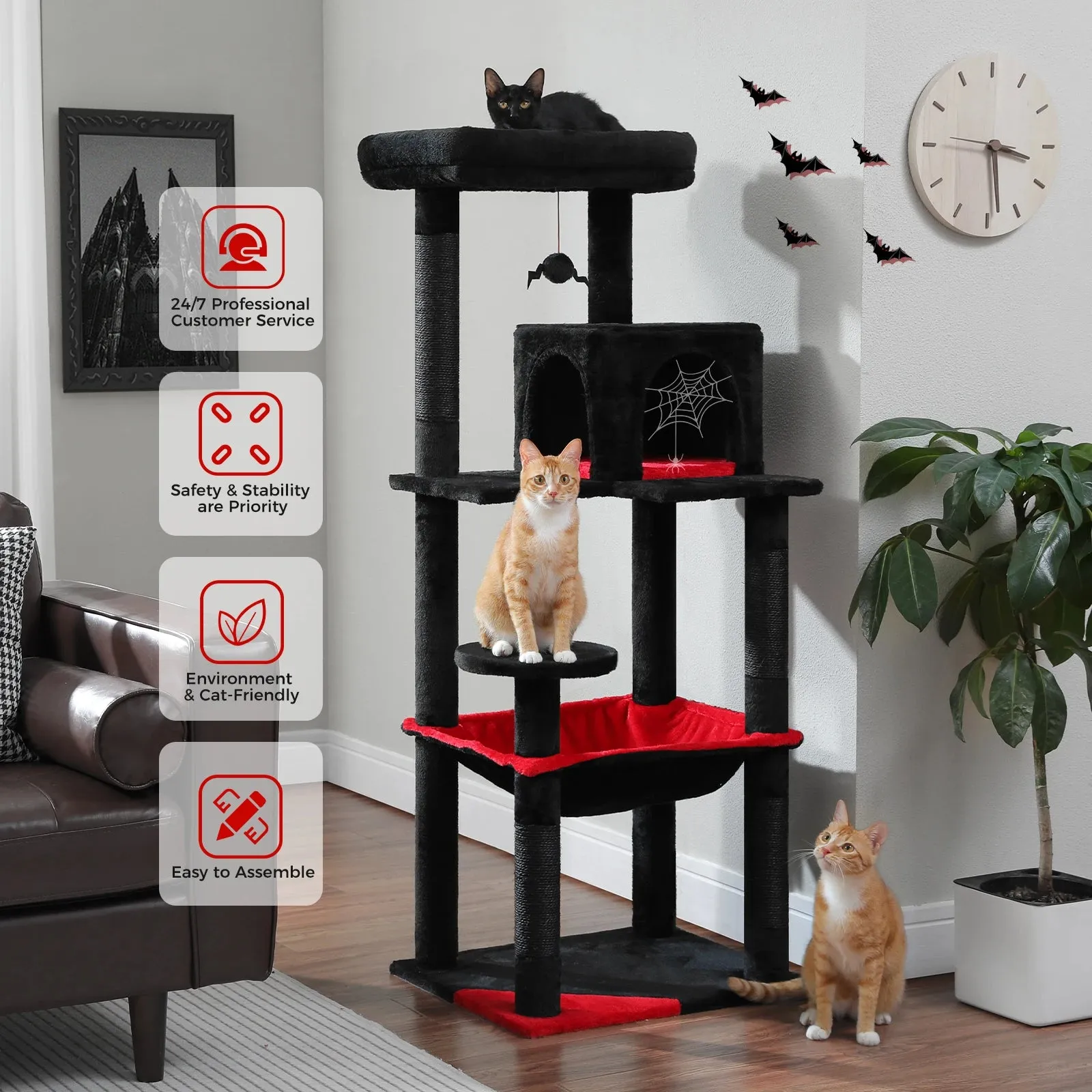 Multi-Level Cat Tree with Condo and Scratching Posts