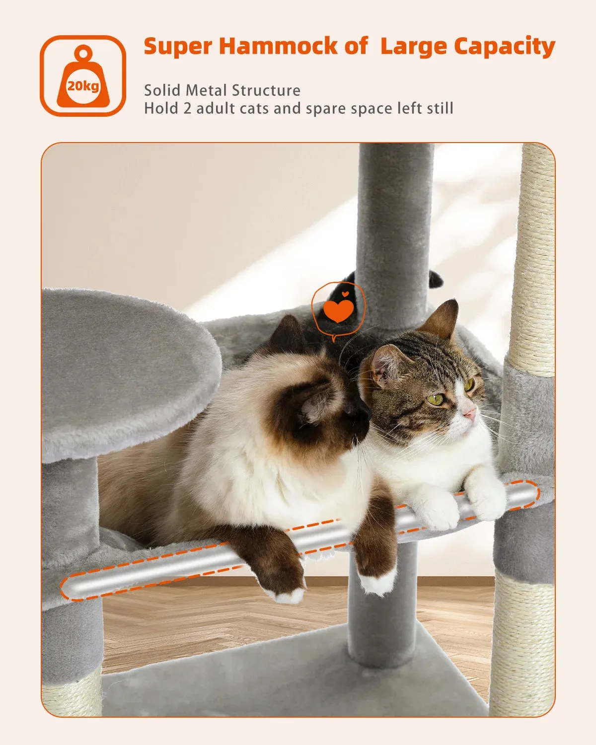 Multi-Level Cat Tree with Condo and Scratching Posts