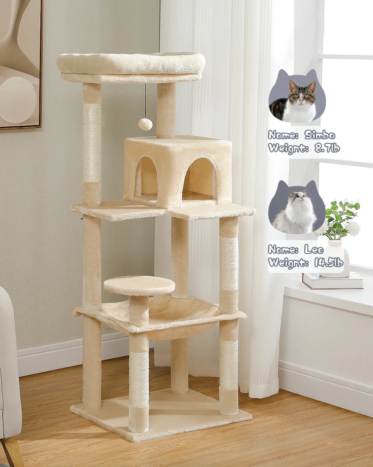 Multi-Level Cat Tree with Condo and Scratching Posts