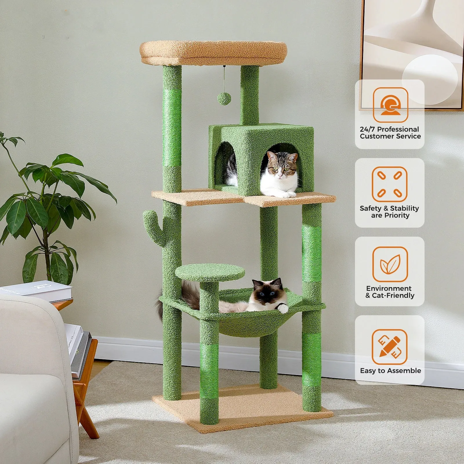 Multi-Level Cat Tree with Condo and Scratching Posts