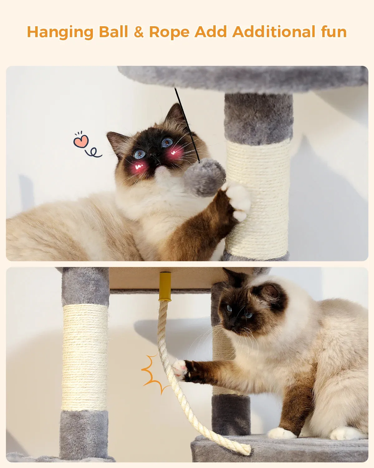 Multi-Level Cat Tree with Condo and Scratching Posts