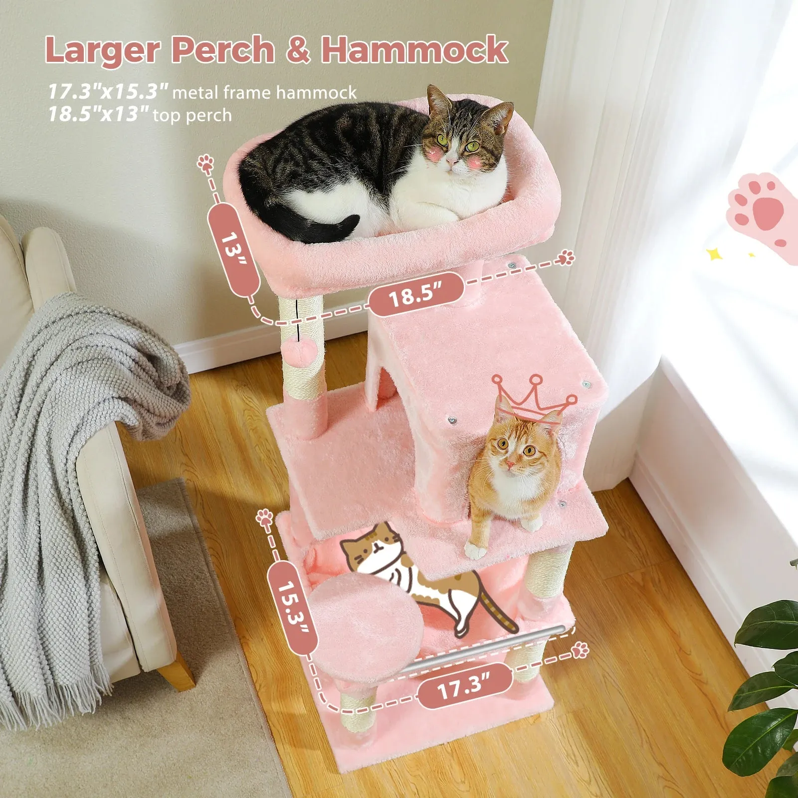 Multi-Level Cat Tree with Condo and Scratching Posts