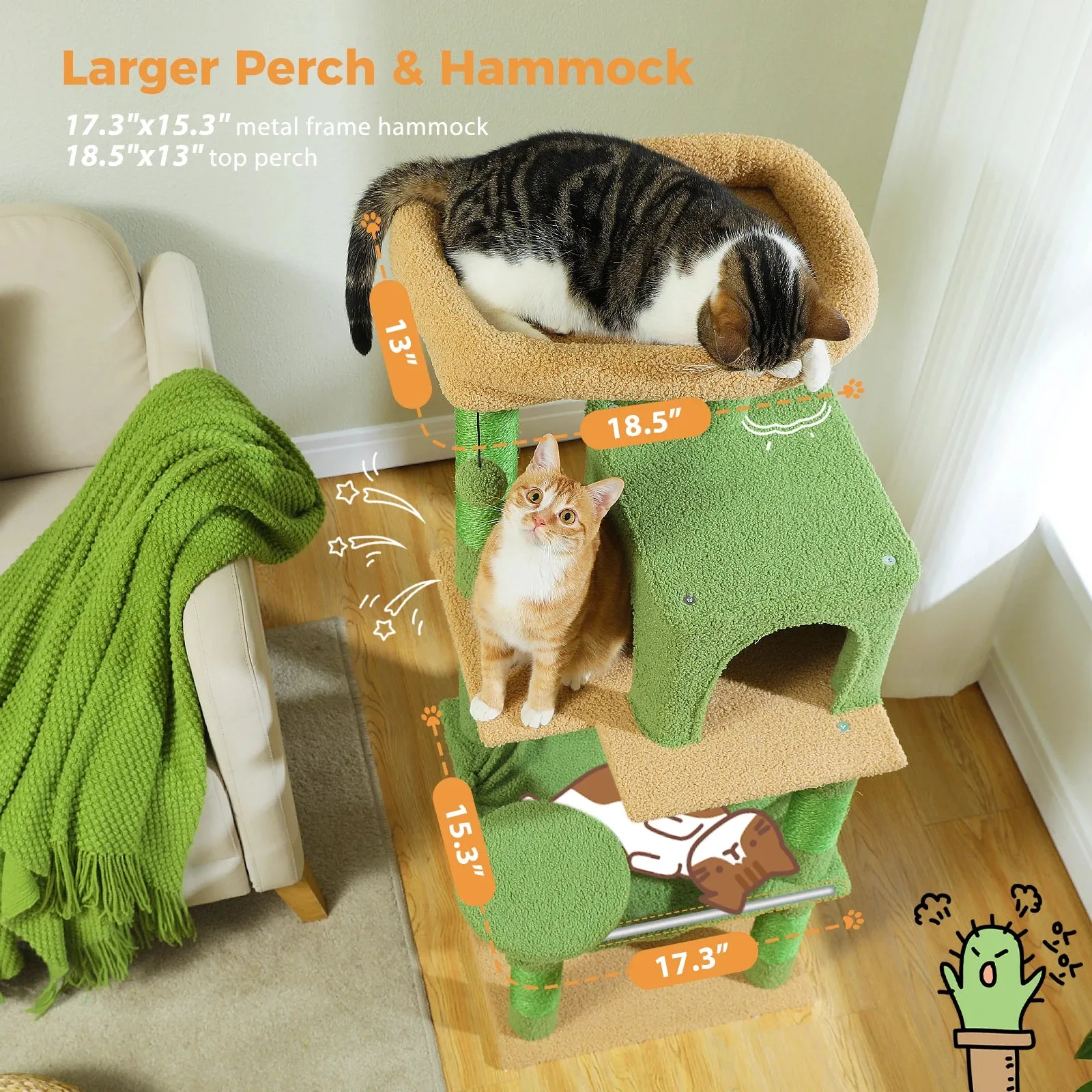 Multi-Level Cat Tree with Condo and Scratching Posts