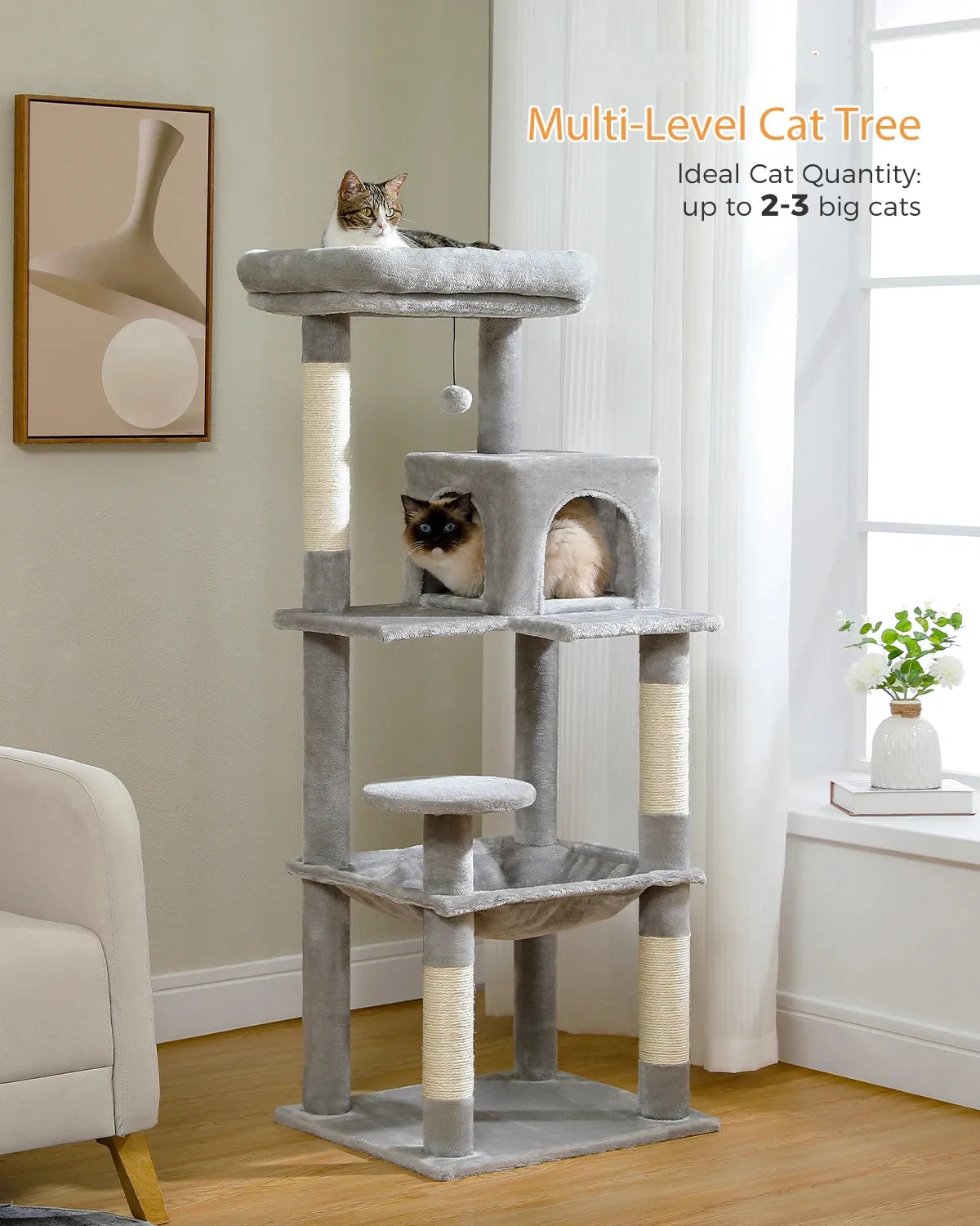 Multi-Level Cat Tree with Condo and Scratching Posts