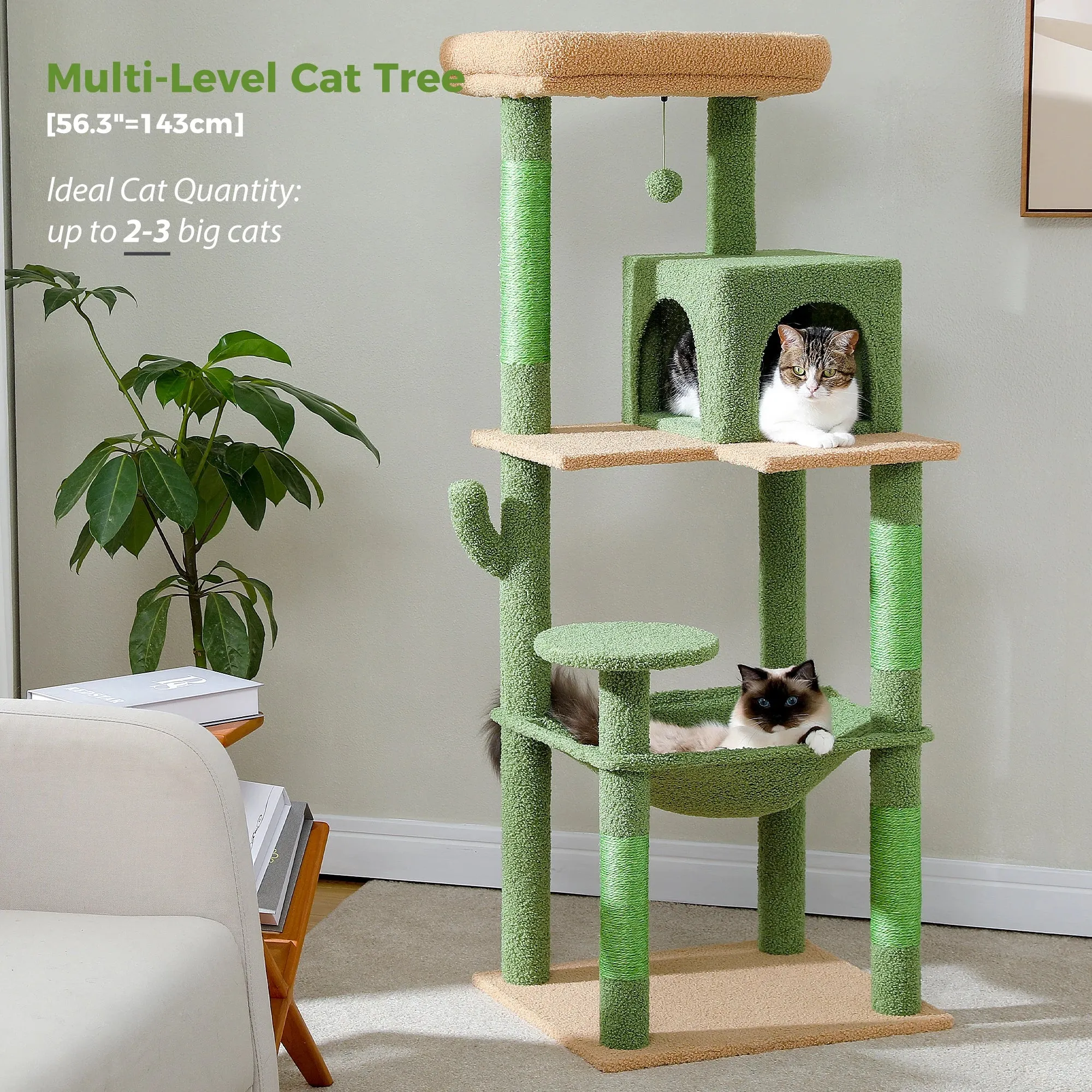 Multi-Level Cat Tree with Condo and Scratching Posts