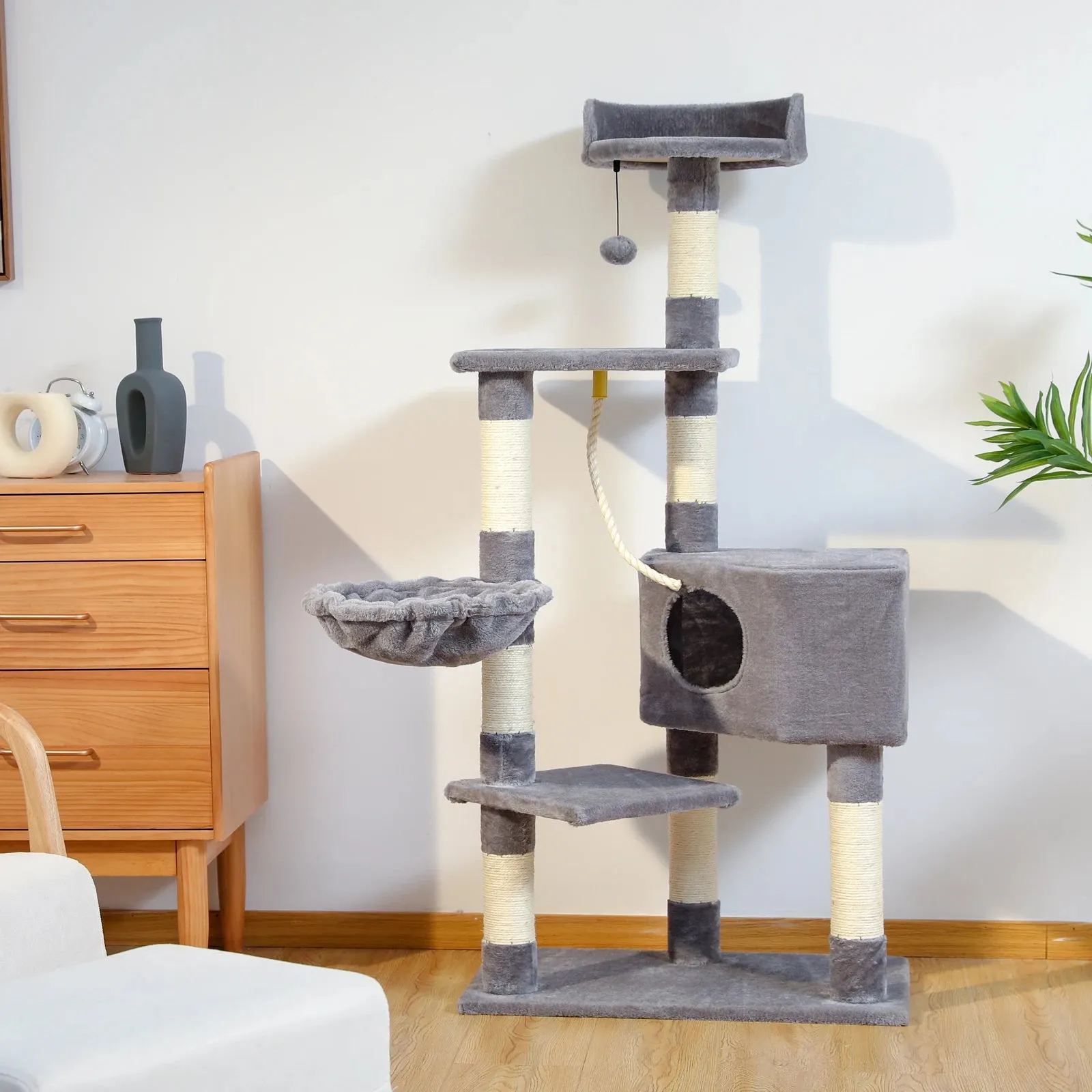 Multi-Level Cat Tree with Condo and Scratching Posts