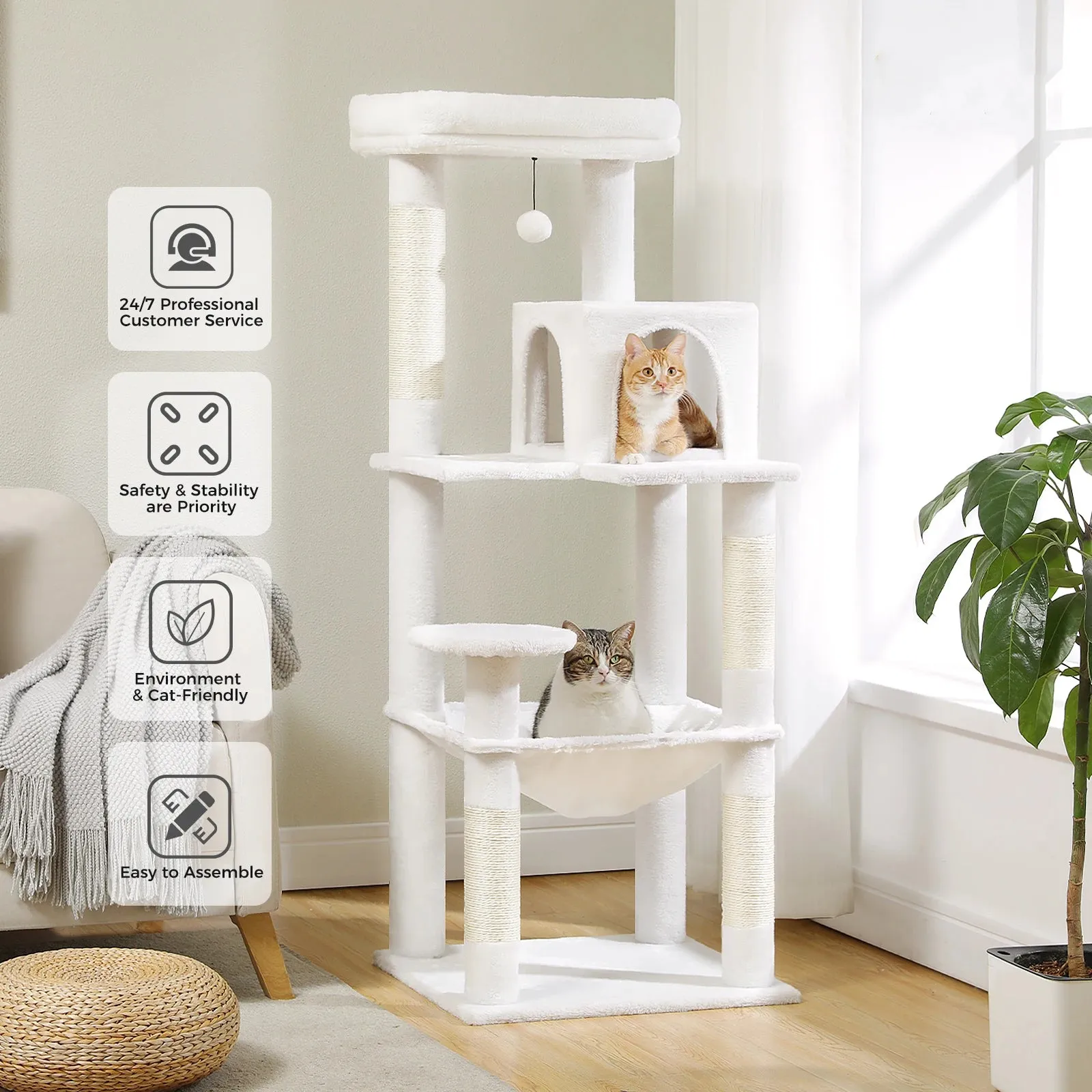 Multi-Level Cat Tree with Condo and Scratching Posts